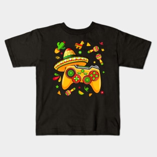 Cinco De Mayo Video Game Let's Fiesta Mexican 5 De Mayo Kids T-Shirt